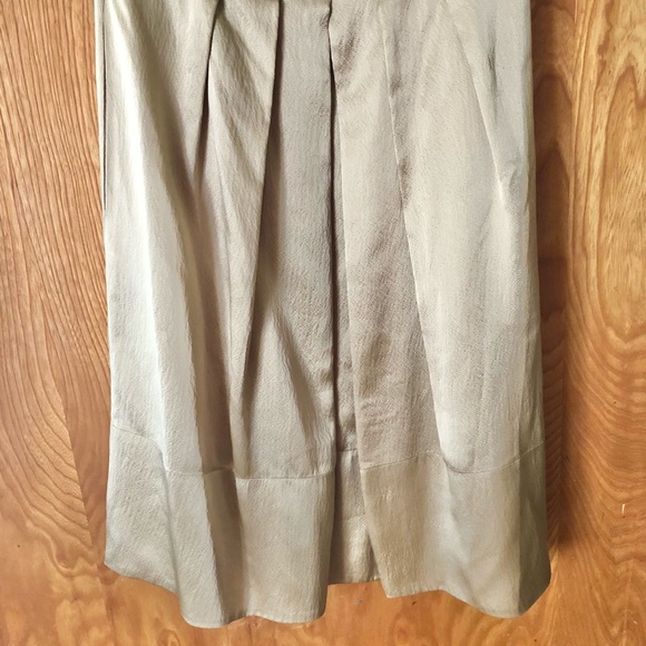 Banana Republic gold silk cocktail dress with pockets, 4 - Picture 5 of 14